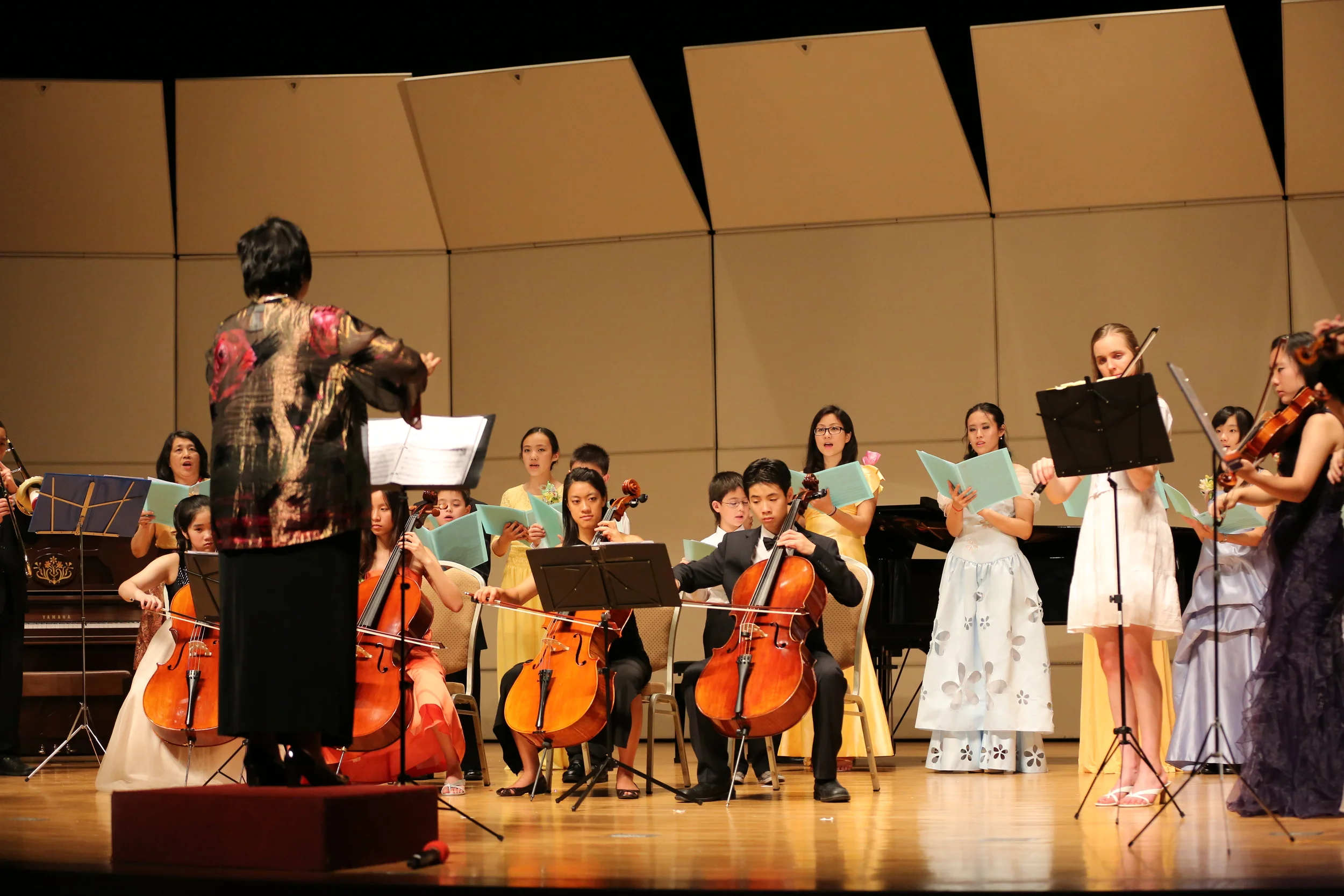 Performing with the chorus