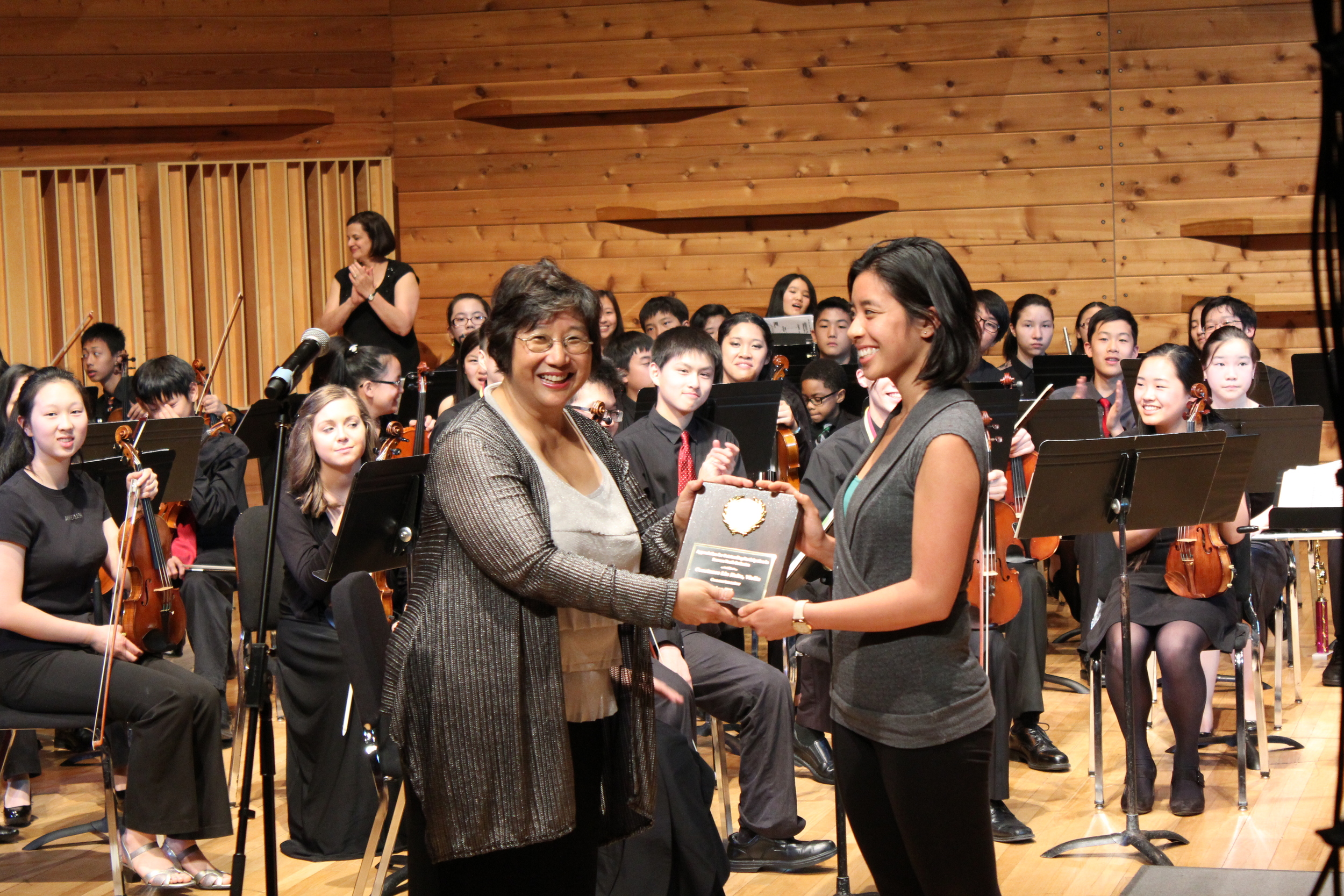Acknowledging Constance Kaita, first Bravura Youth concertmaster (2010-2012)