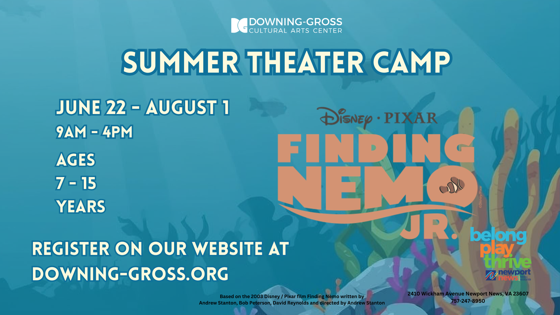 DG Summer Theater Camp- Finding Nemo JR