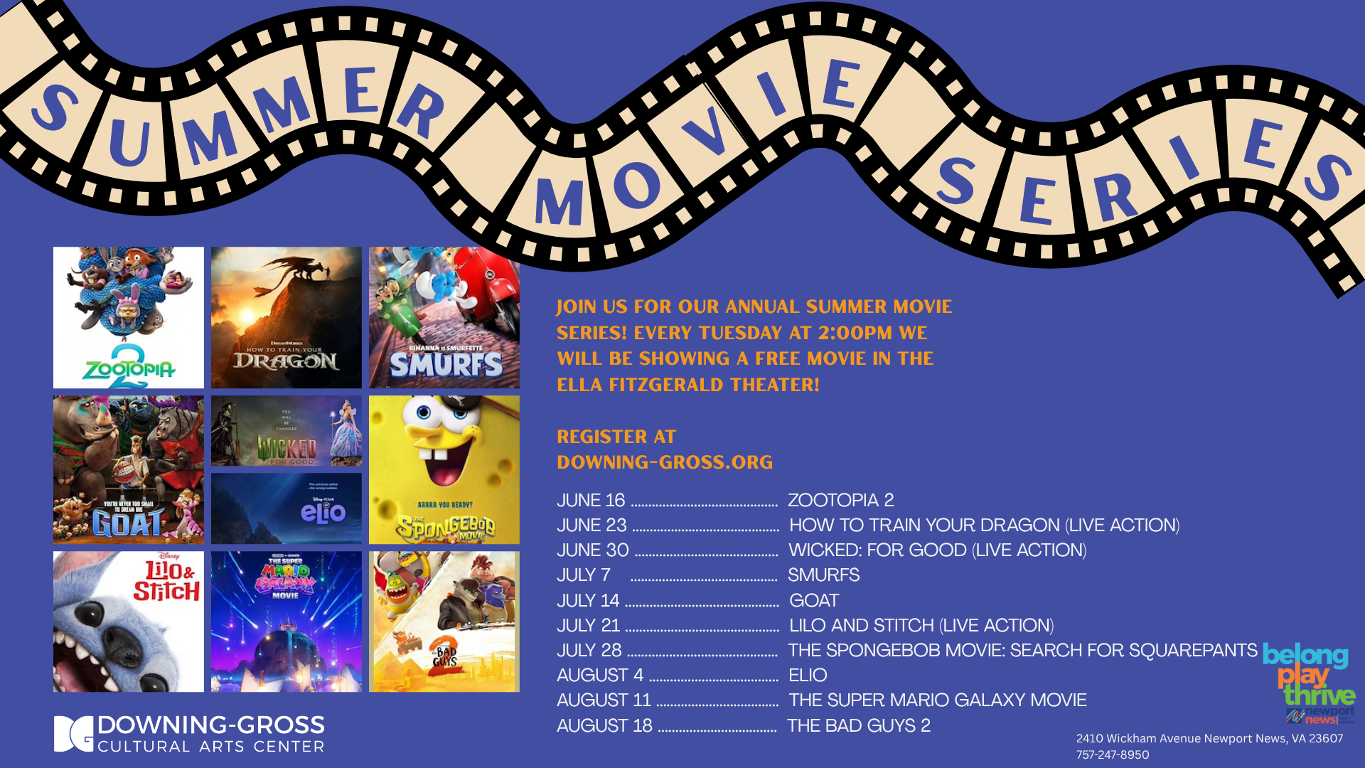 Free Summer Movie Series