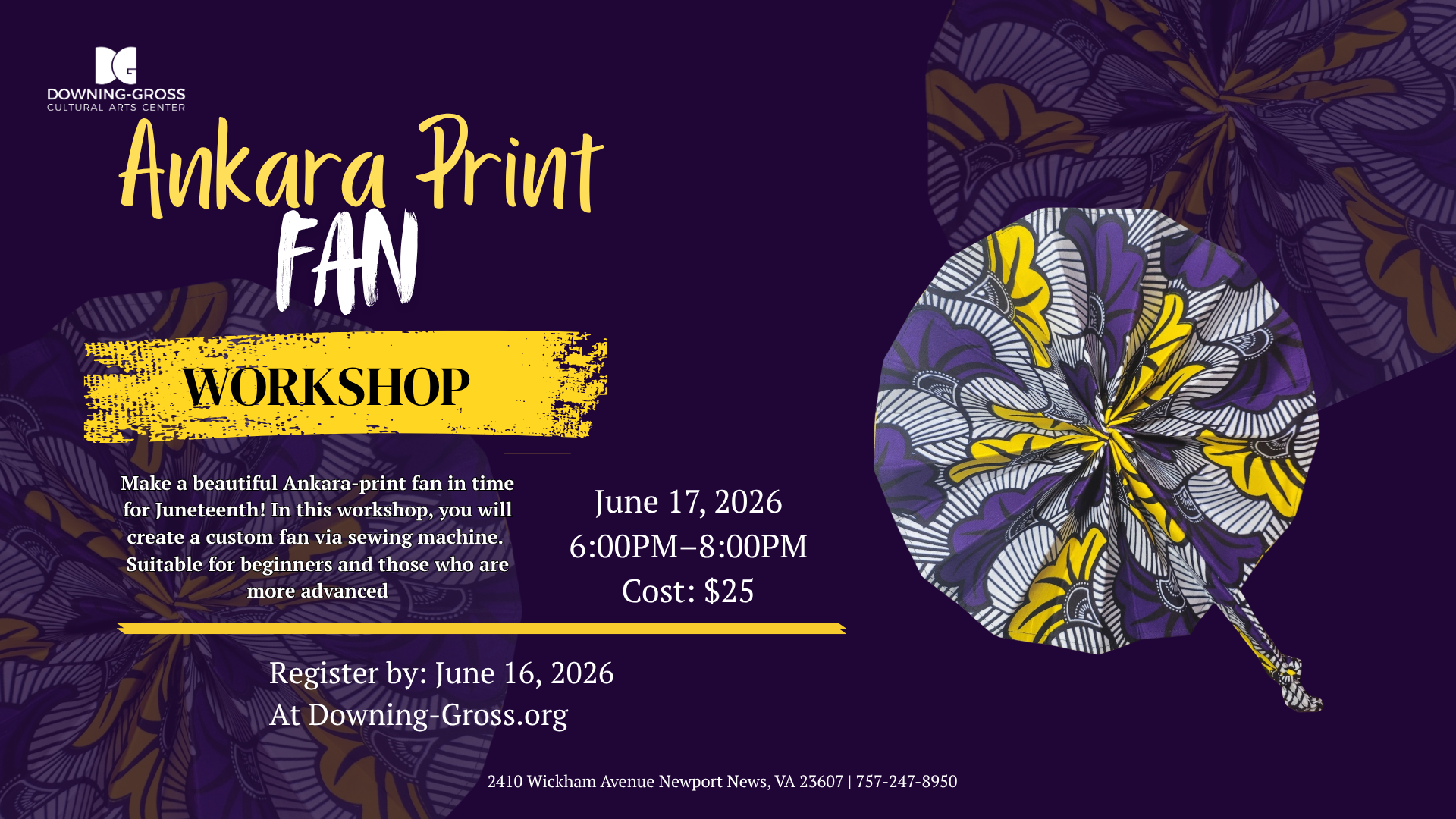 Ankara Print Fan Workshop