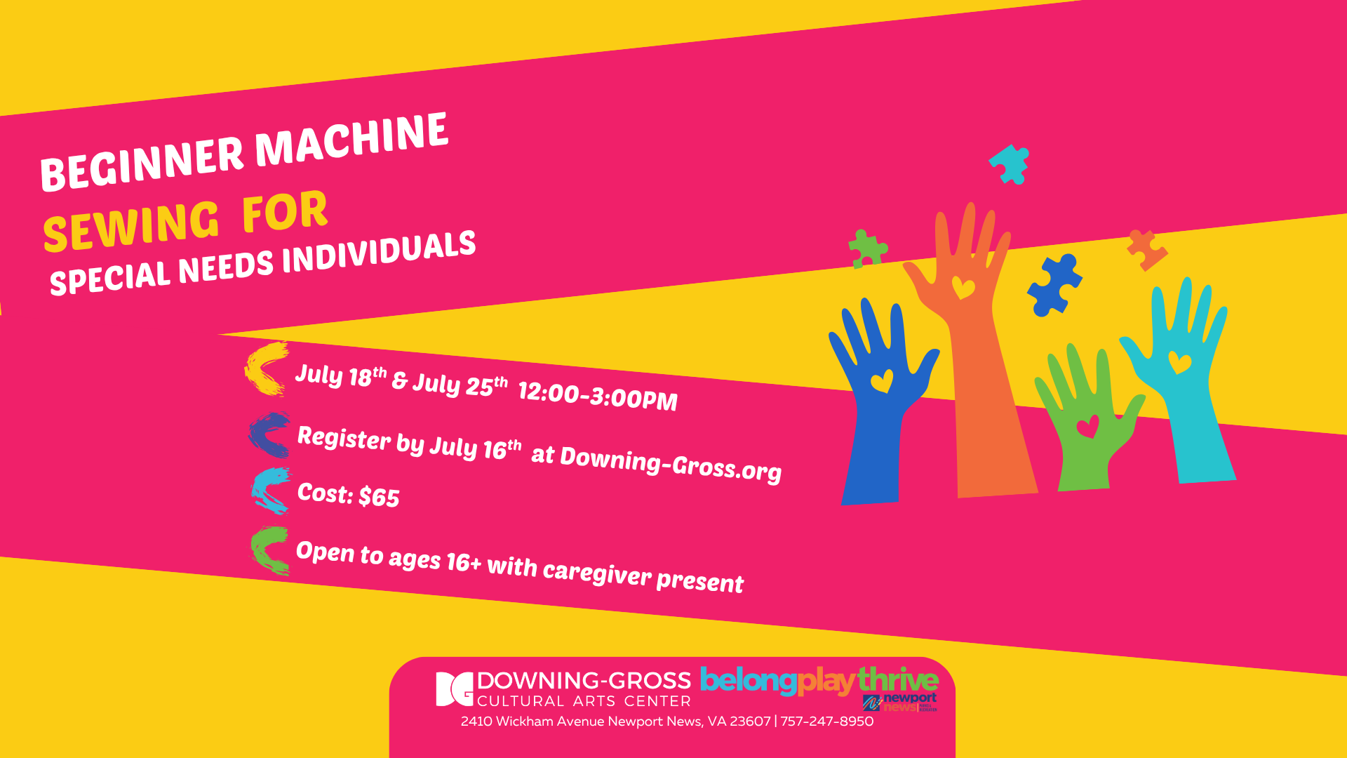 Beginner Machine Sewing for Special Needs Individuals 