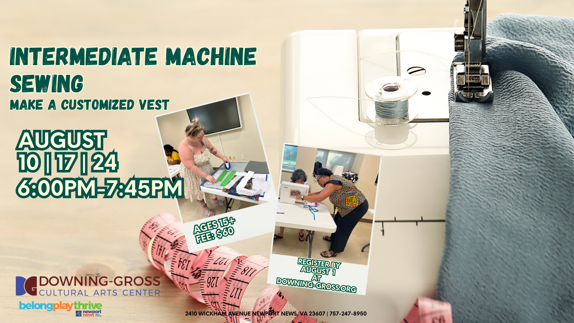 Intermediate Machine Sewing Class 