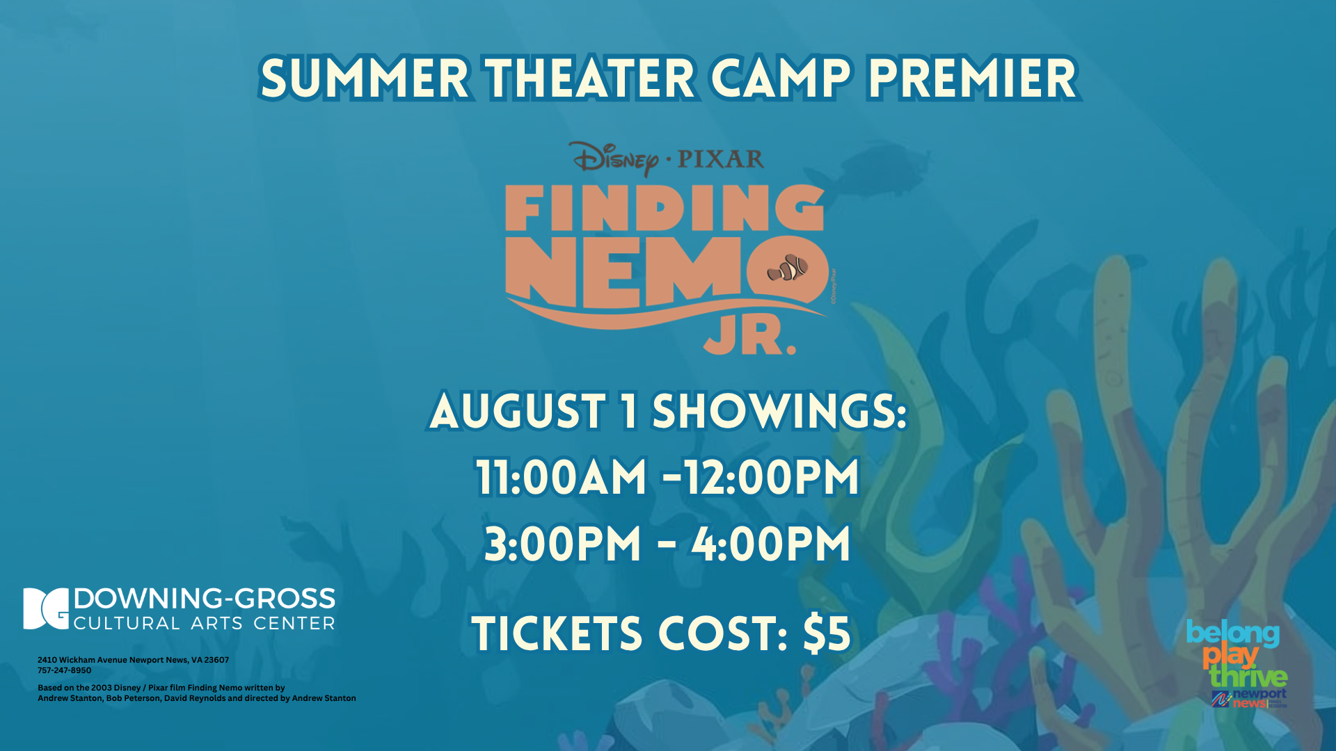Summer Camp Premier: Finding Nemo JR