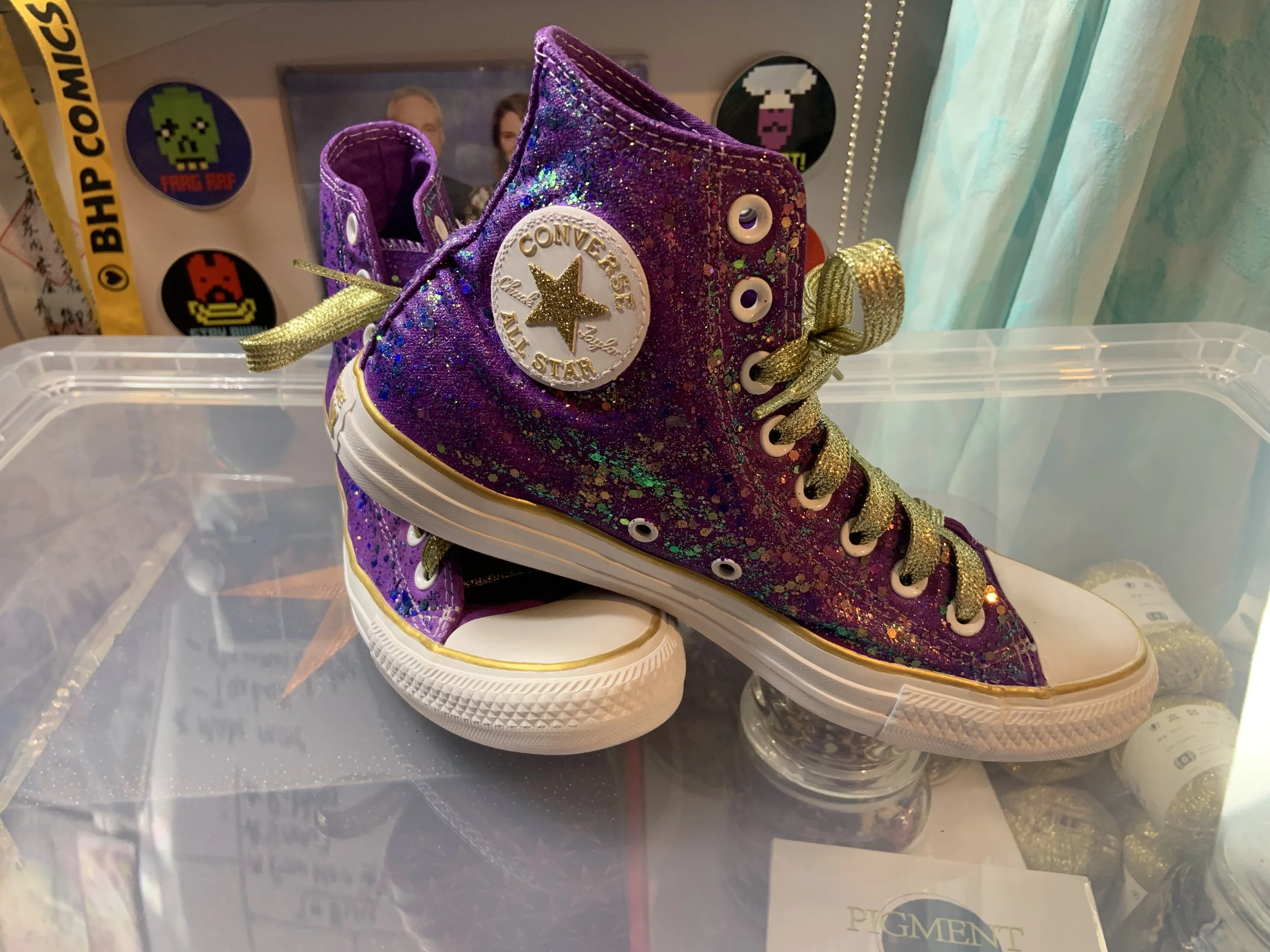 Customised Glitter Wedding Converse