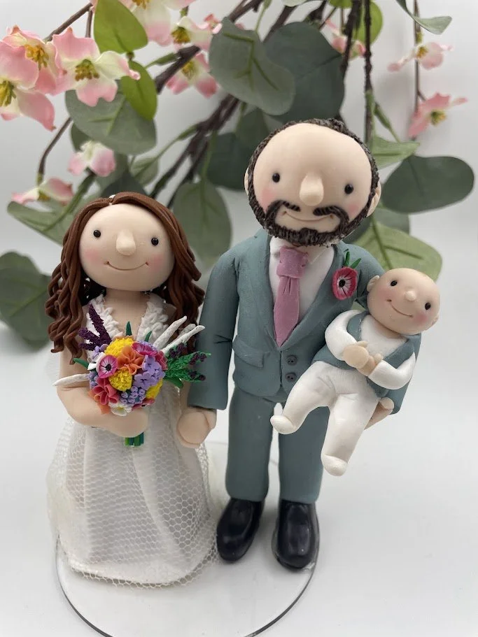 Bridal Couple with Baby Cake Topper.jpg