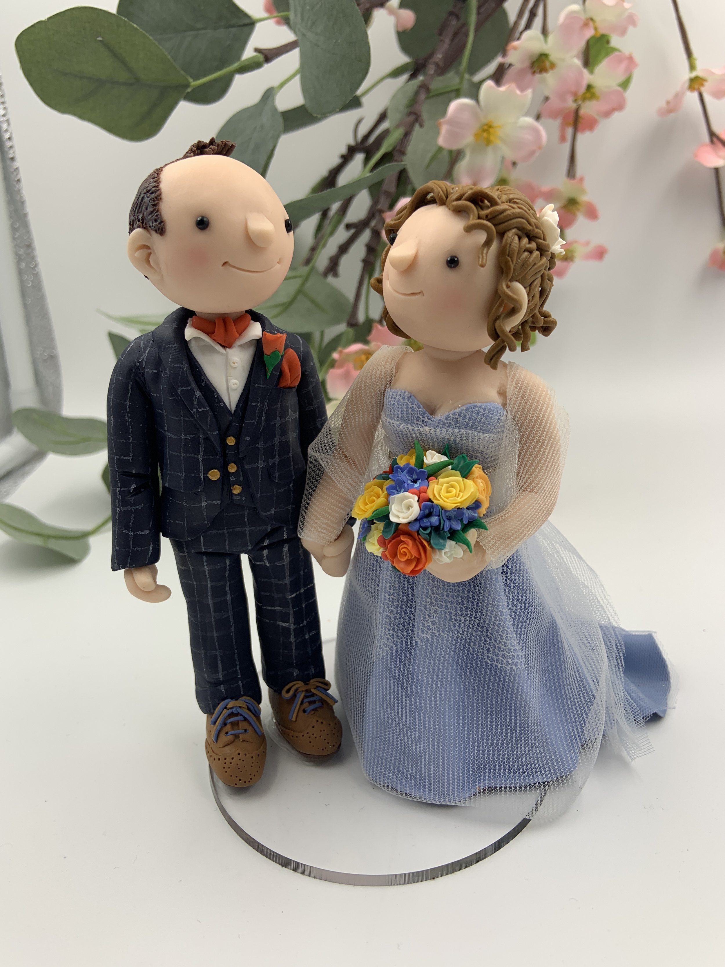 Wedding Cake Topper Blue Dress.JPG