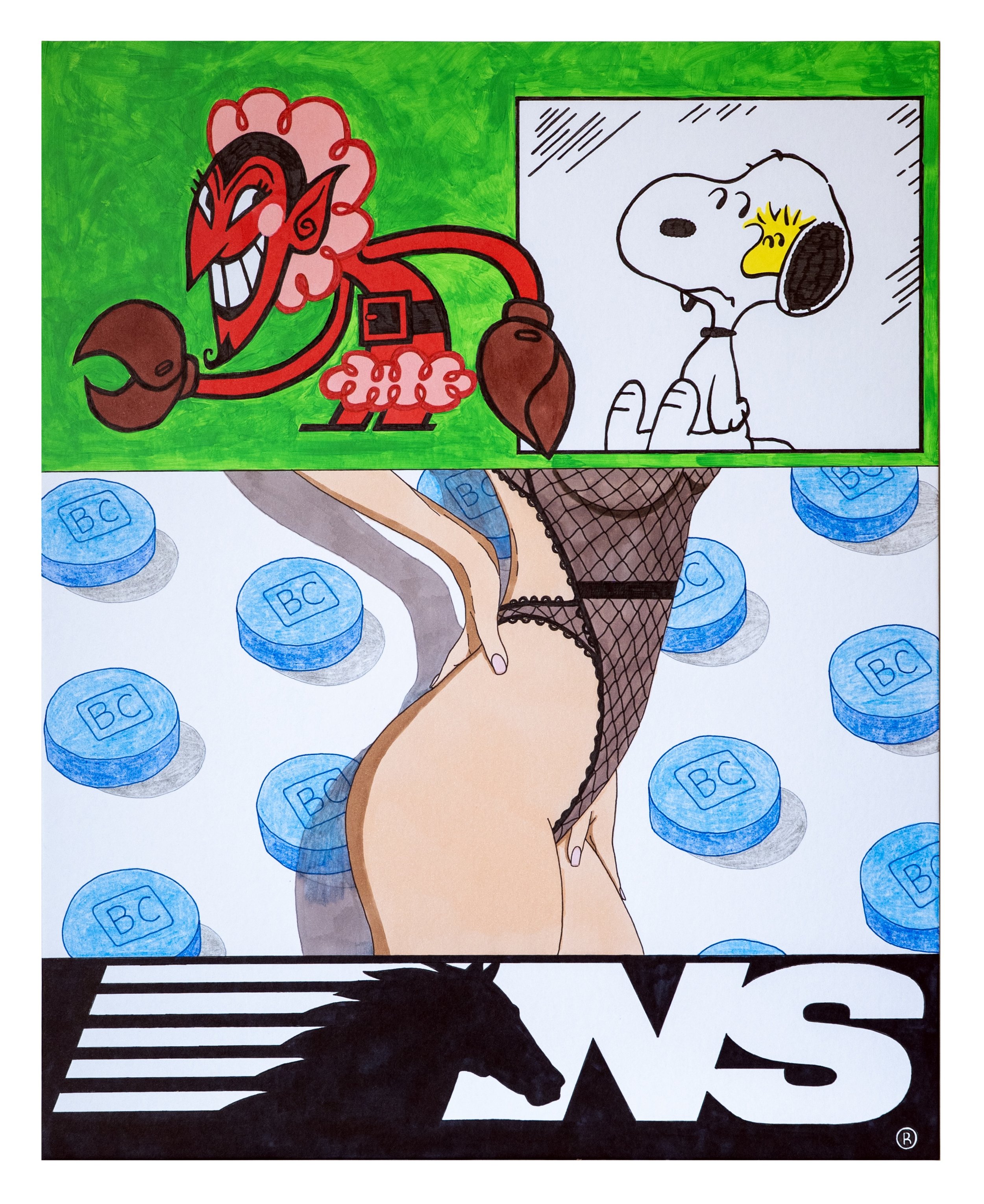 SlopWorld (Over-Indexing Reputational Damage / Horses Don’t Stop, They Keep Goin’), 2025 [SOLD]