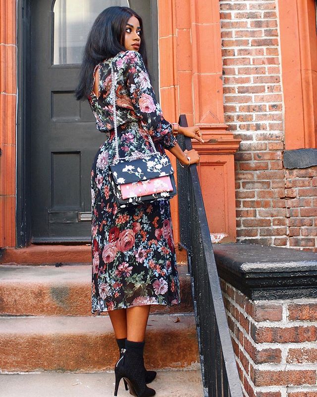 For summer midi floral👗&rsquo;s | Shop link in bio 👆🏾👉🏾 http://liketk.it/2w3Zt #liketkit