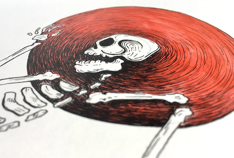 We’ve added a new collection of Dia de los Muertos skeletons to the Original Art section in the shop! These original ink pieces will be on display at the Dia de los Muertos celebration in Tulsa on November 1st and may not be available for long.