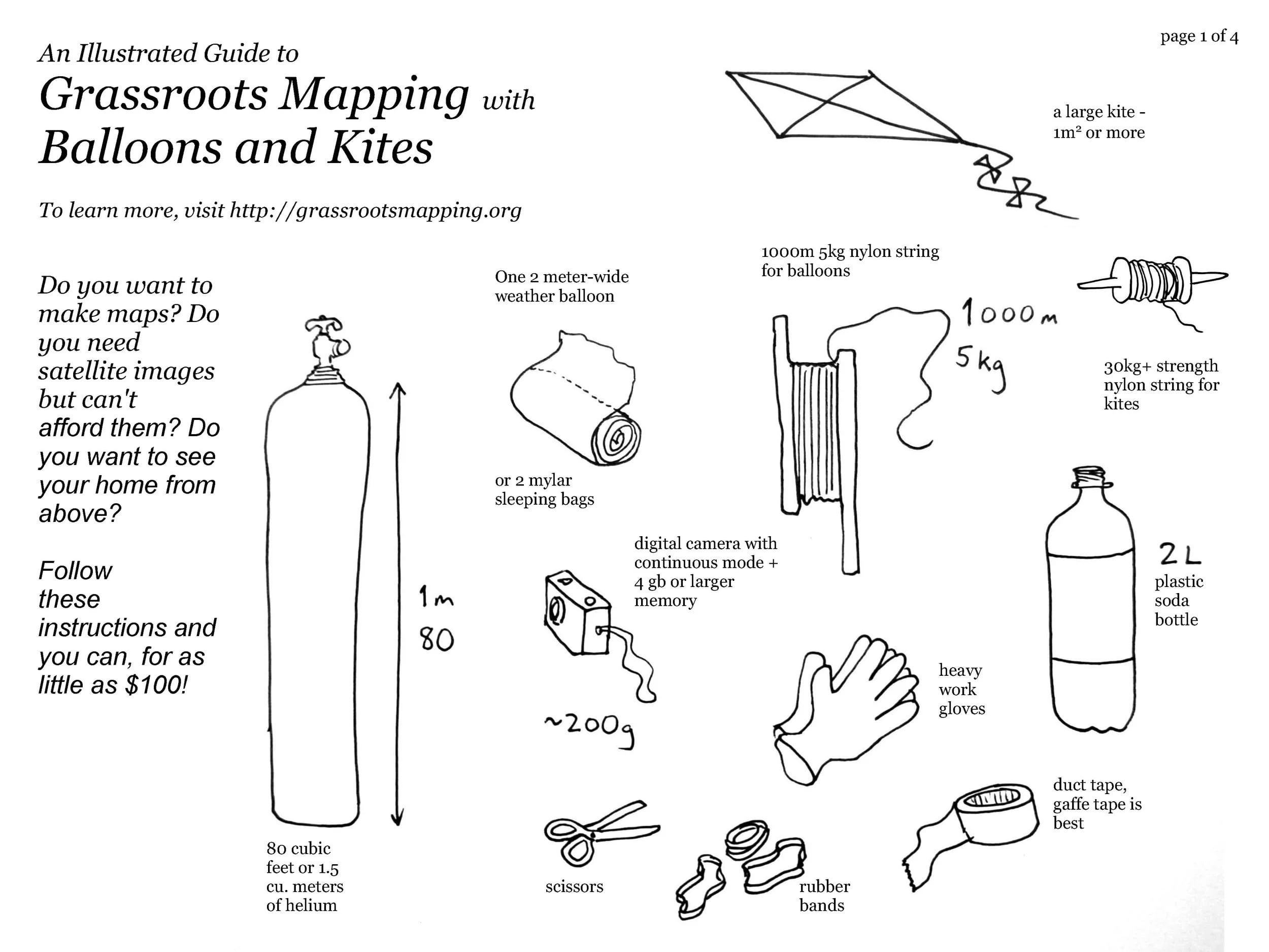 "An Illustrated Guide to Grassroots Mapping with Balloons and Kites"