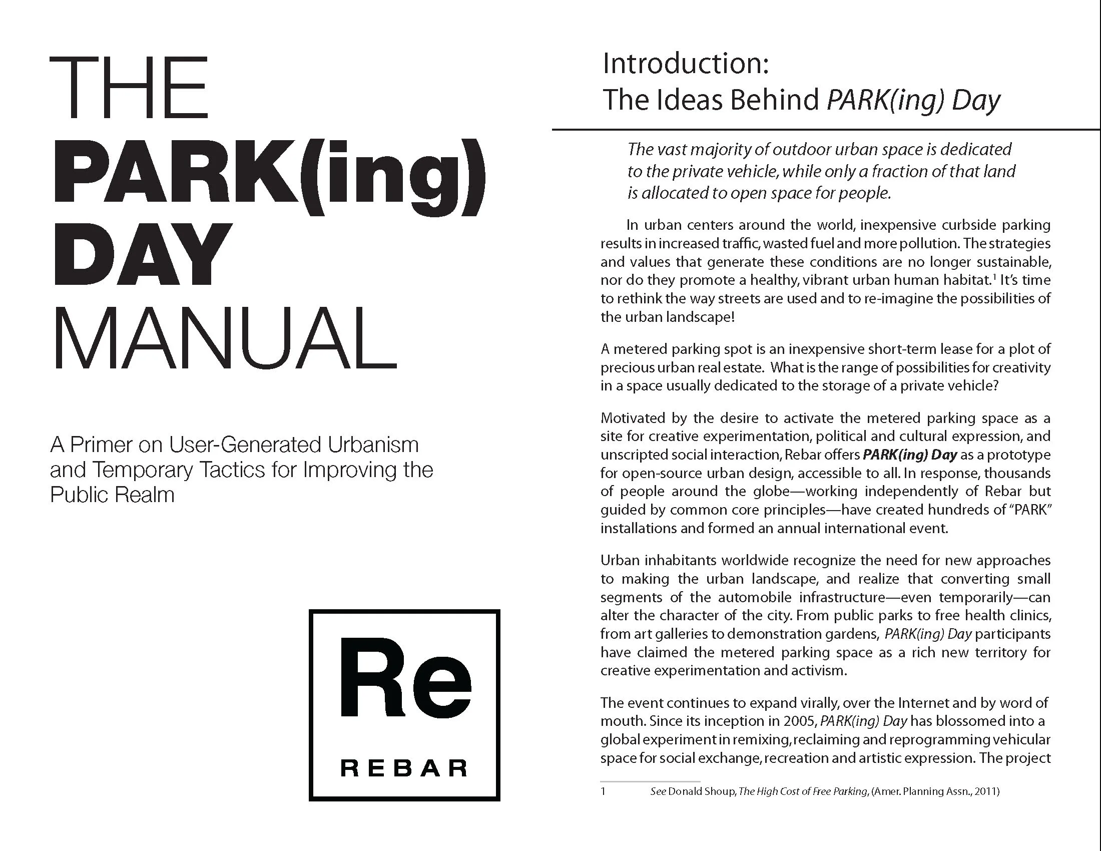 "The PARK(ing) DAY Manual"