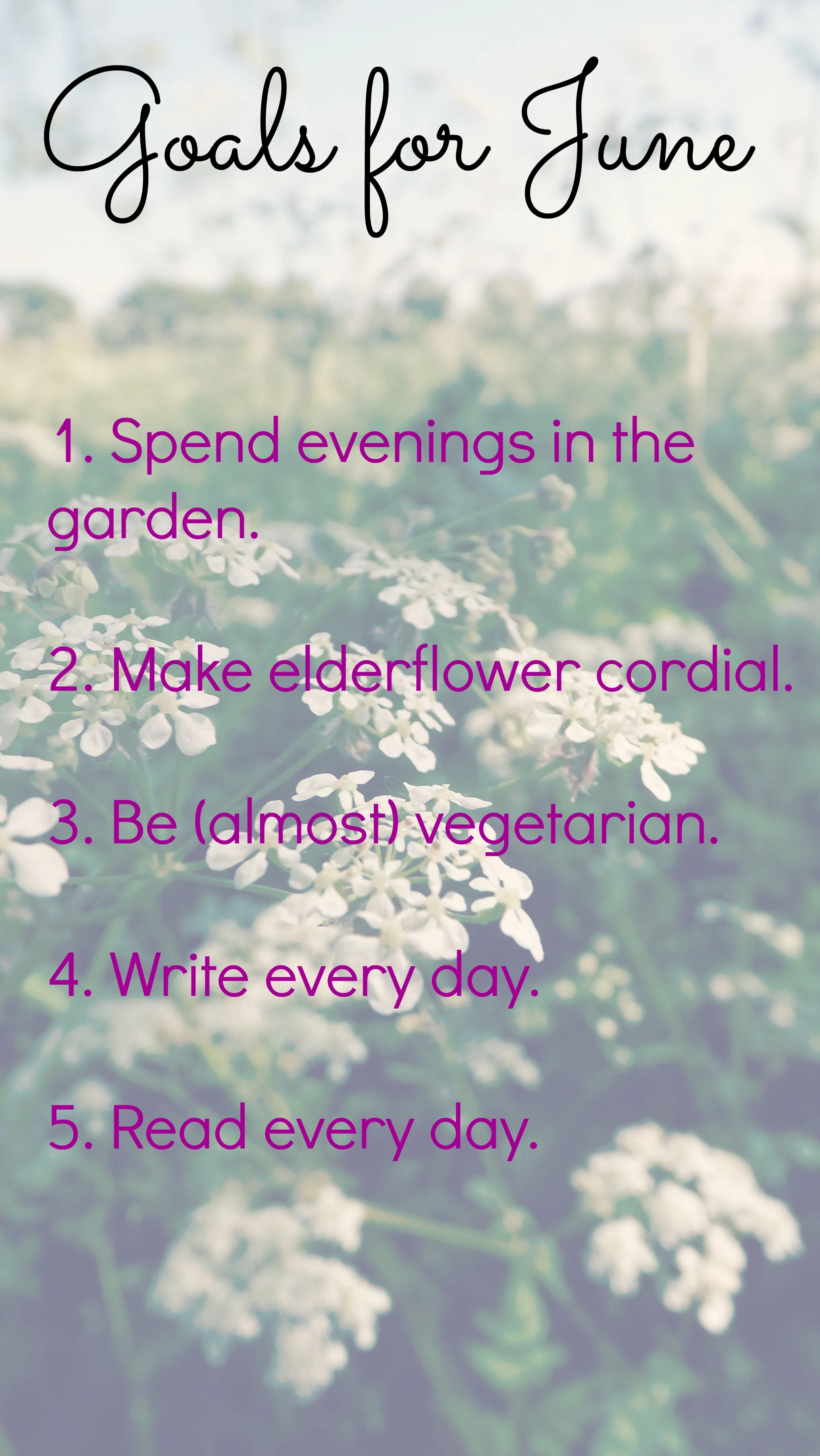 Goals: June