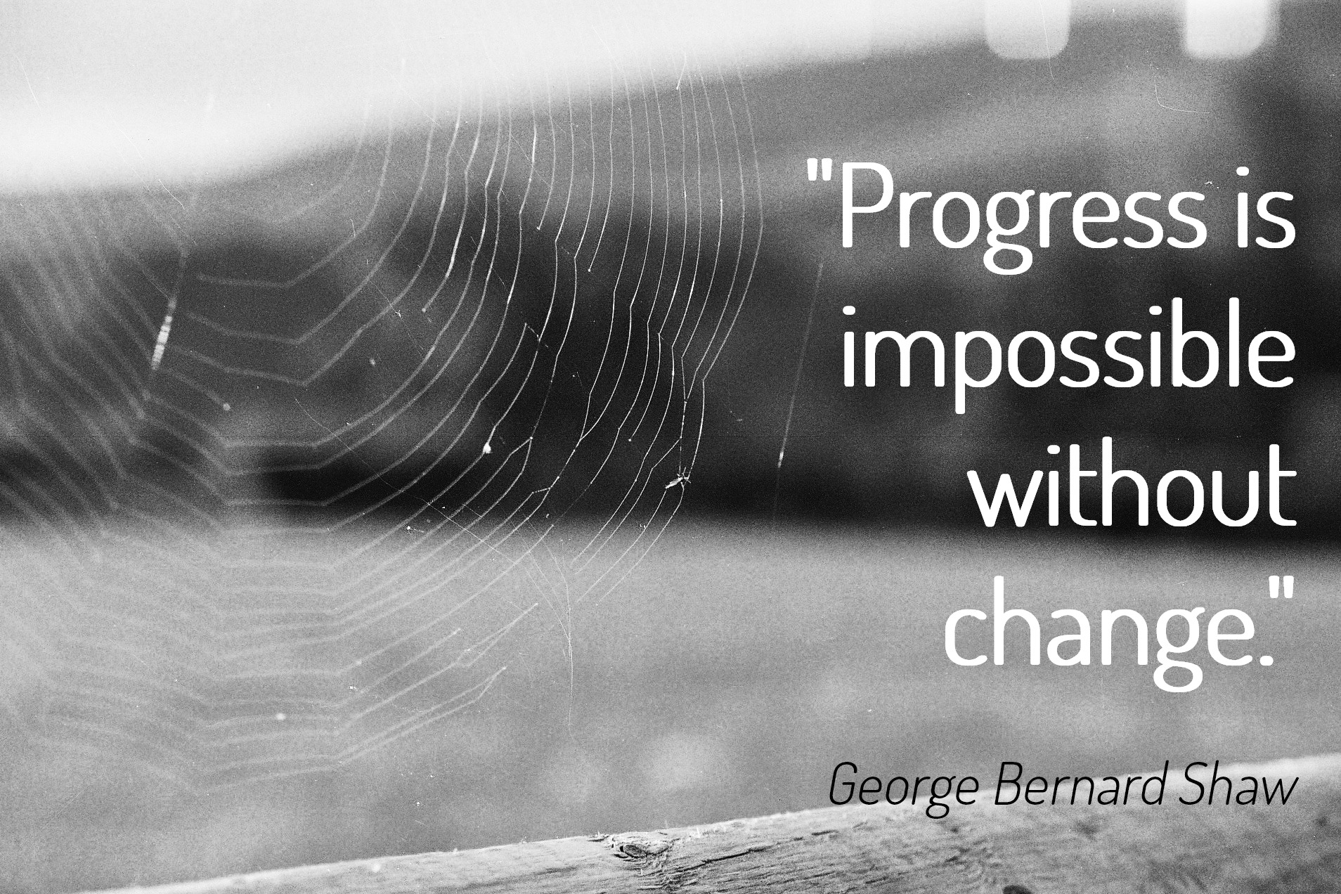 Progress is impossible without change