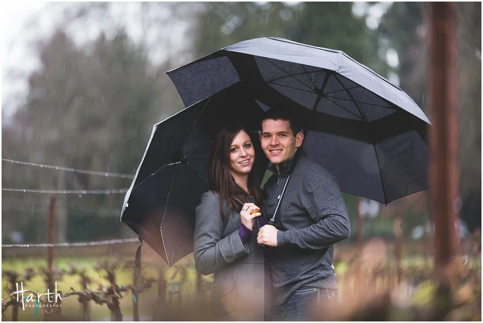 Rainy Day Vineyard Engagement // Courtney & Peter | Woodinville, WA