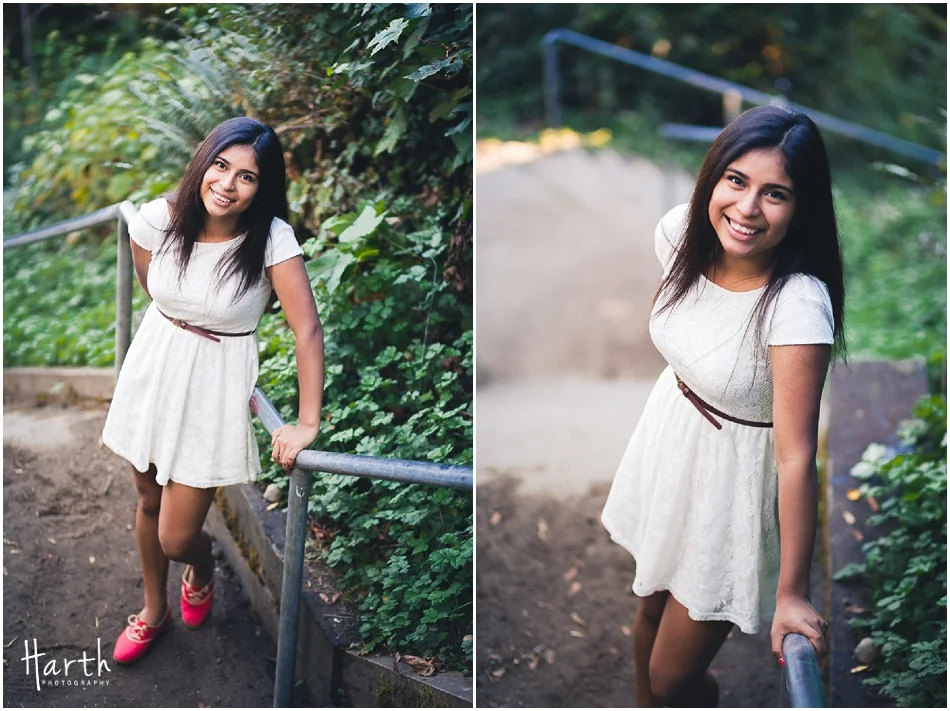 High School Senior On Stairs