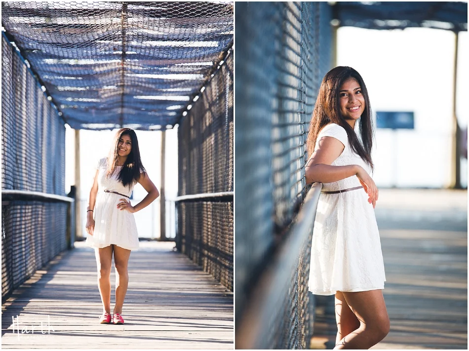High School Senior on a bridge