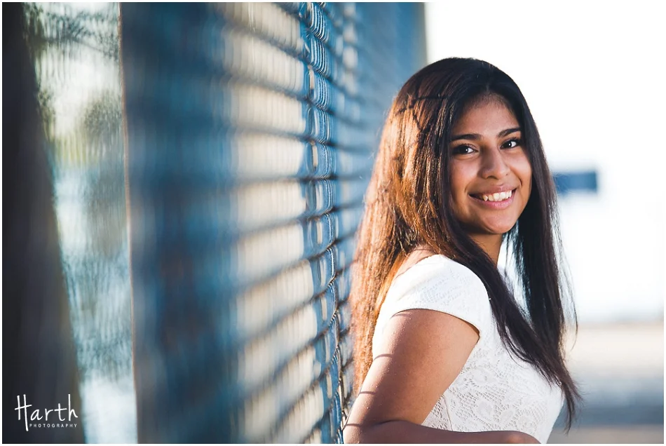 High School Senior // Chain Fence