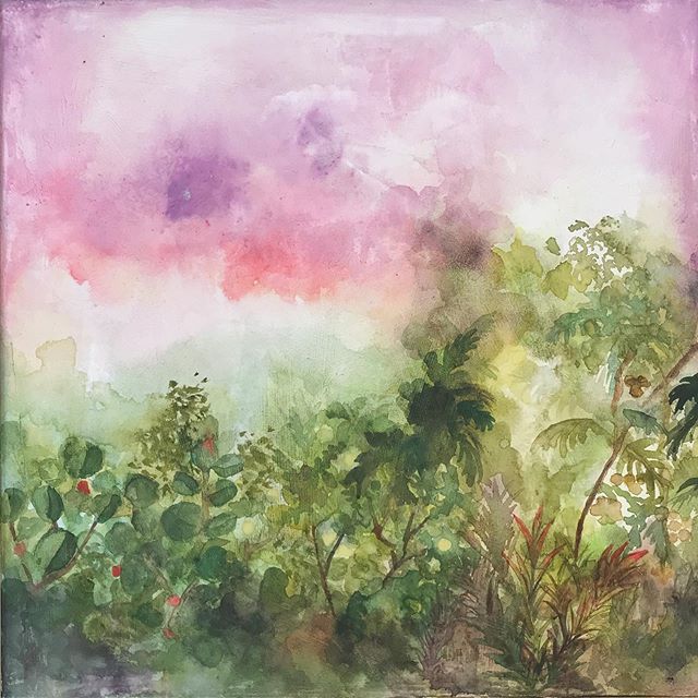 Lace Landscape II (Agosto-Burgos), 2019
Watercolor on panel