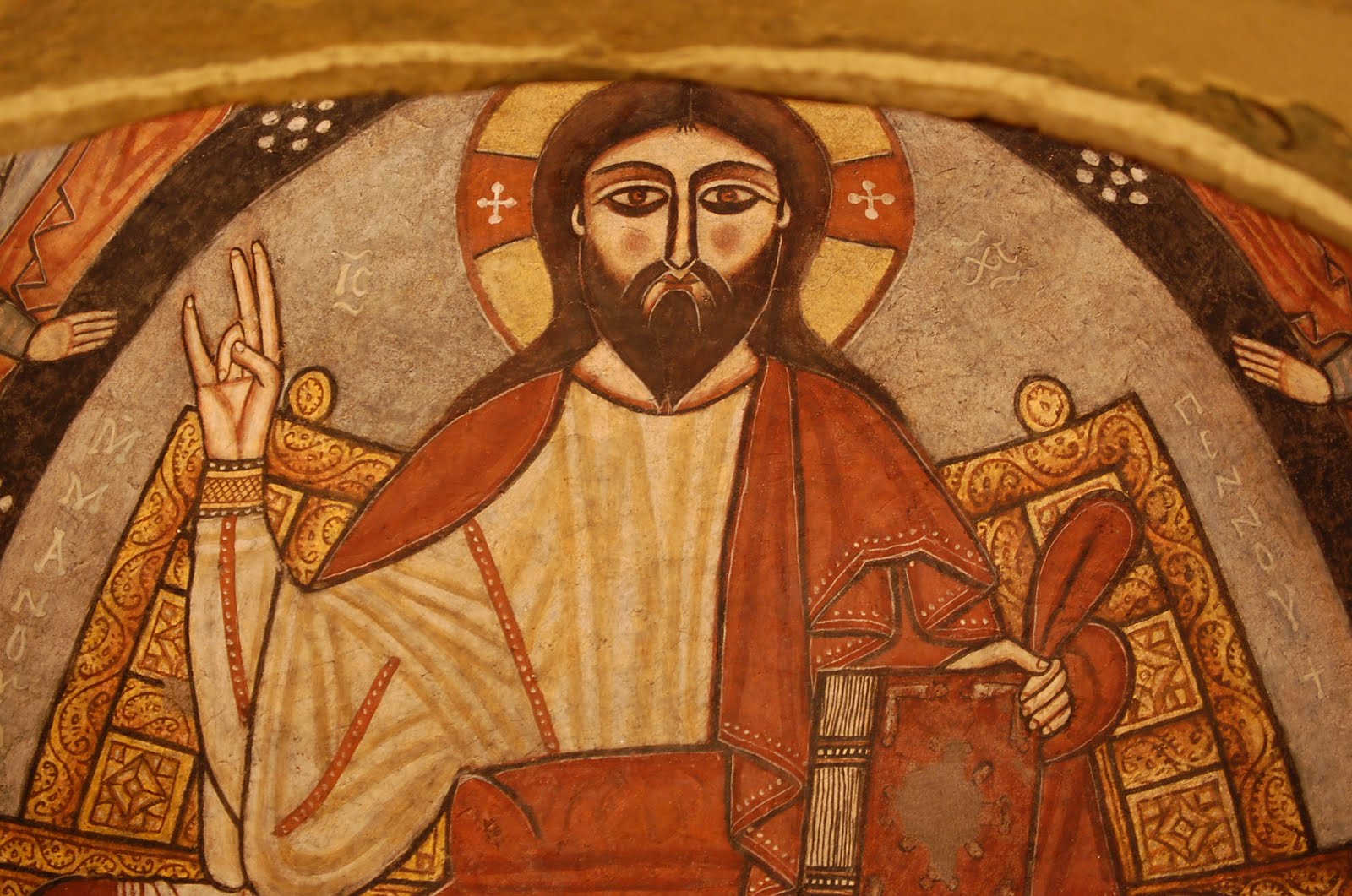 Icons inside the Church of St. Antony within the monastery complex. Recently restored with help from Italy, some of the icons are supposed to date to the 5th century. (Photo by author)