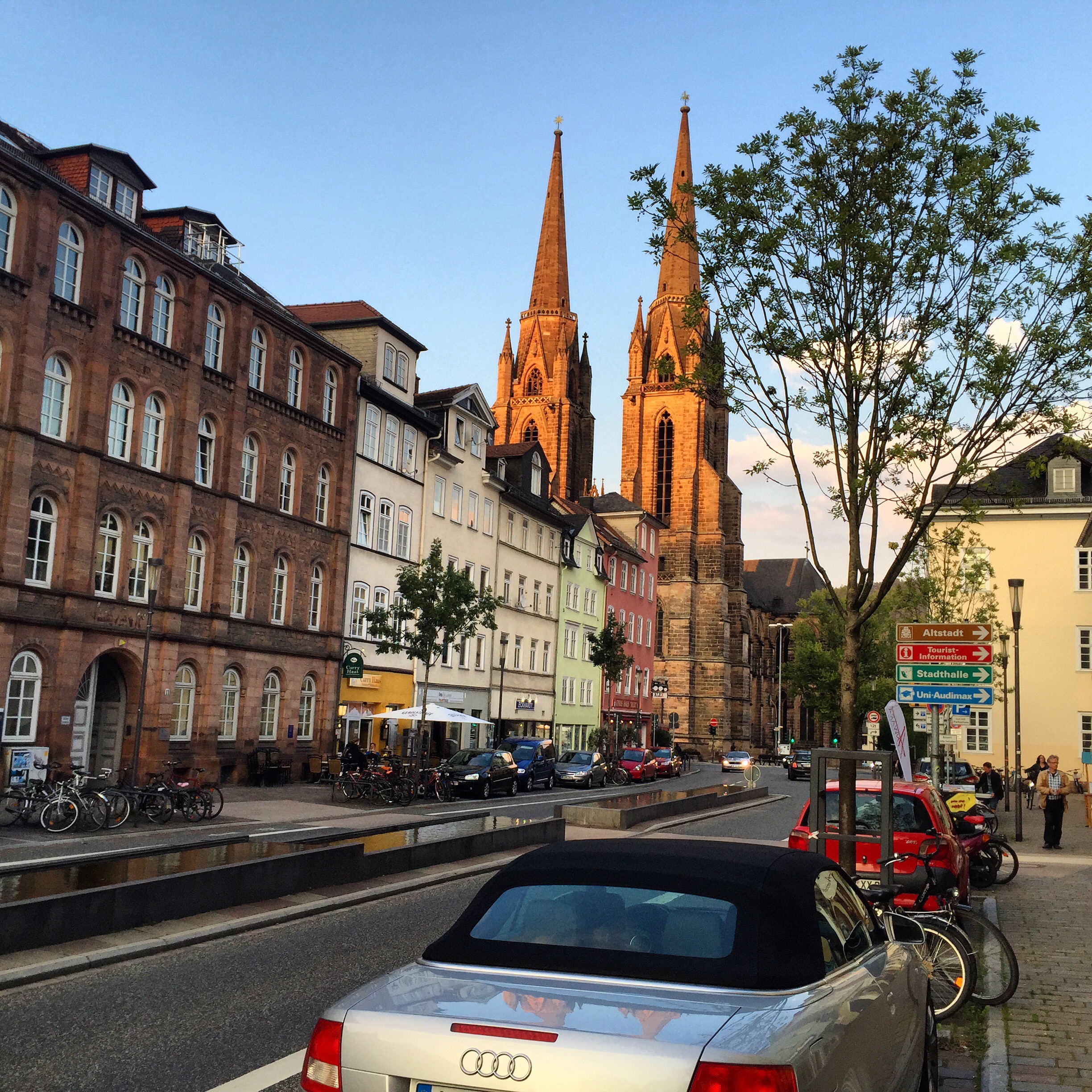 Looking down the street towards St. Elizabeth's Church. This is my morning walk to work.