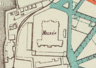 Confounding the situation, this map from the Tanzim Department (1904) does not show the buildings. NY Public Library. Link . 