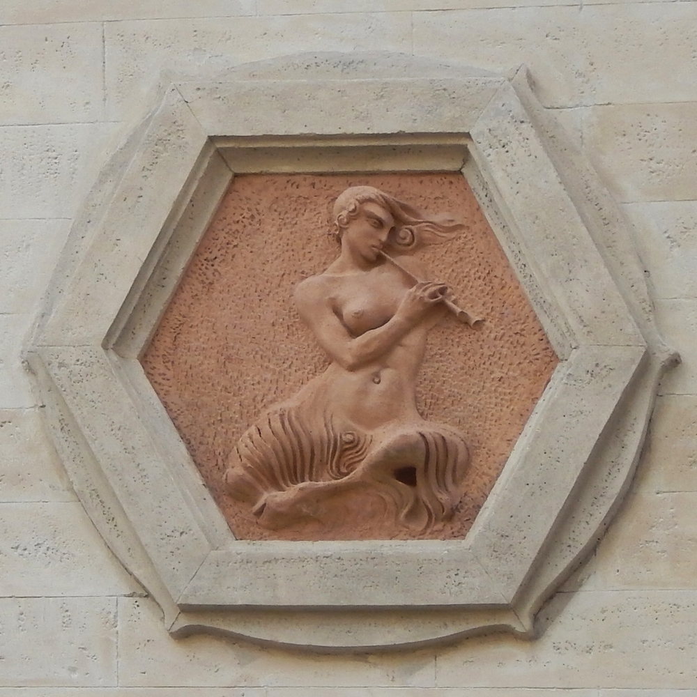 Faun Figure 2 (decorative bas-relief on the façade of former Cinema Olimpia, Ascoli Piceno