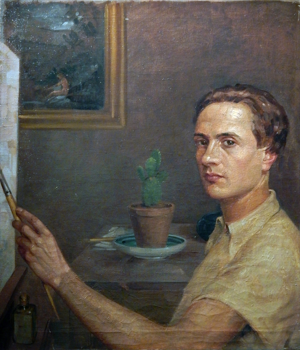 Self-portrait in the studio (oil on canvas, 1925)