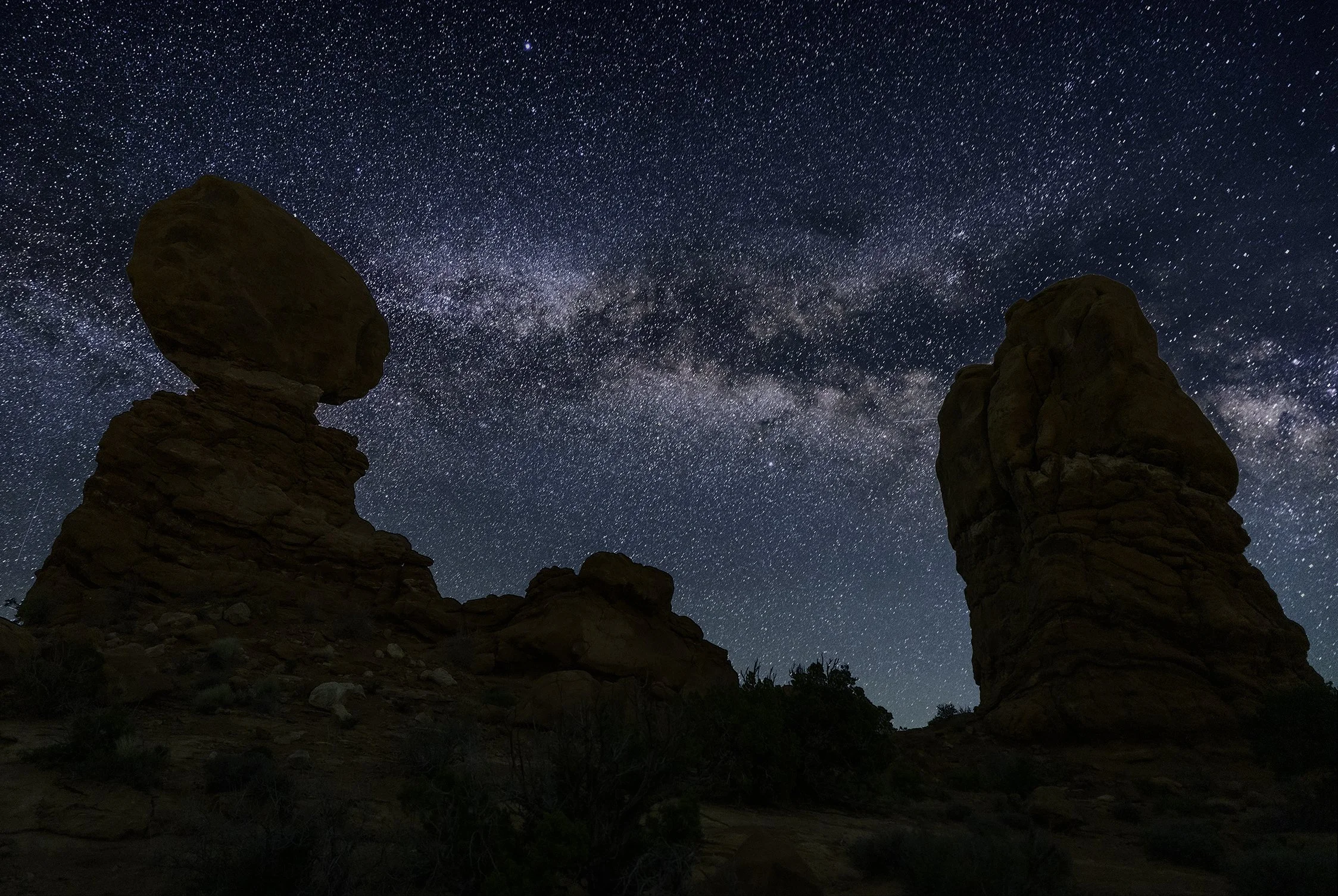 Balance Rock and the Milky Way Galaxy