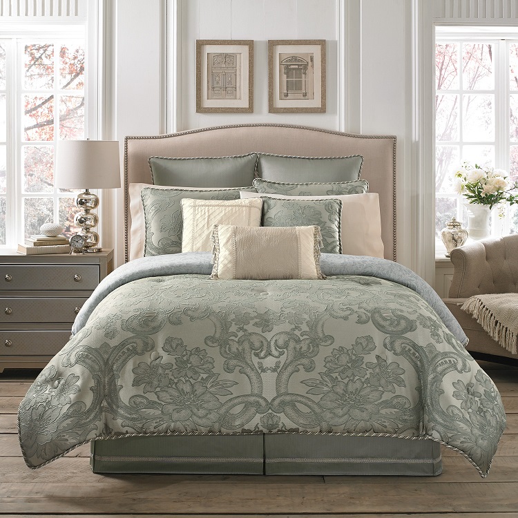 Croscill Abigail Comforter Set, Aqua