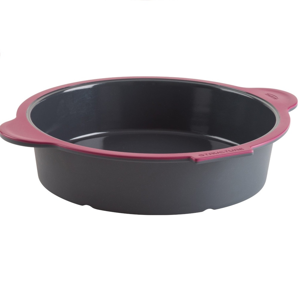 Trudeau Structure Silicone Muffin Pan (Fuchsia/Grey)