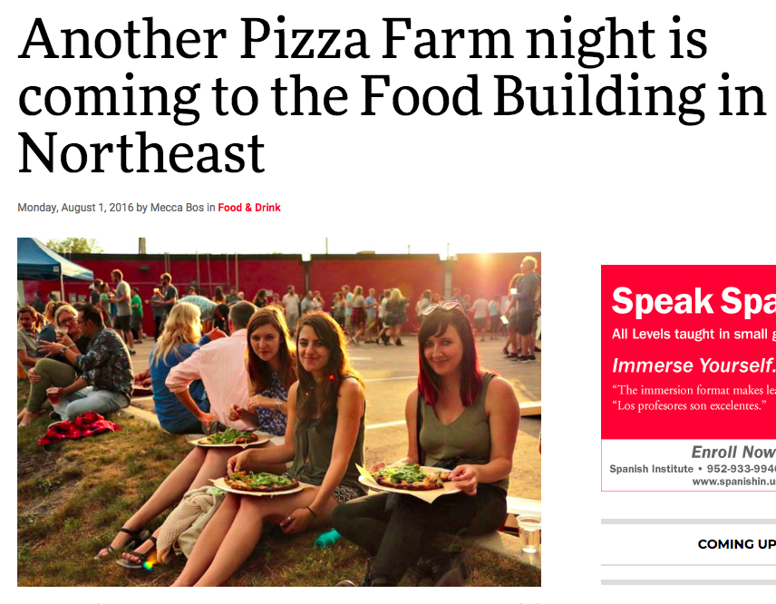 City Pages: Another Pizza Farm Comes to FOOD BUILDING