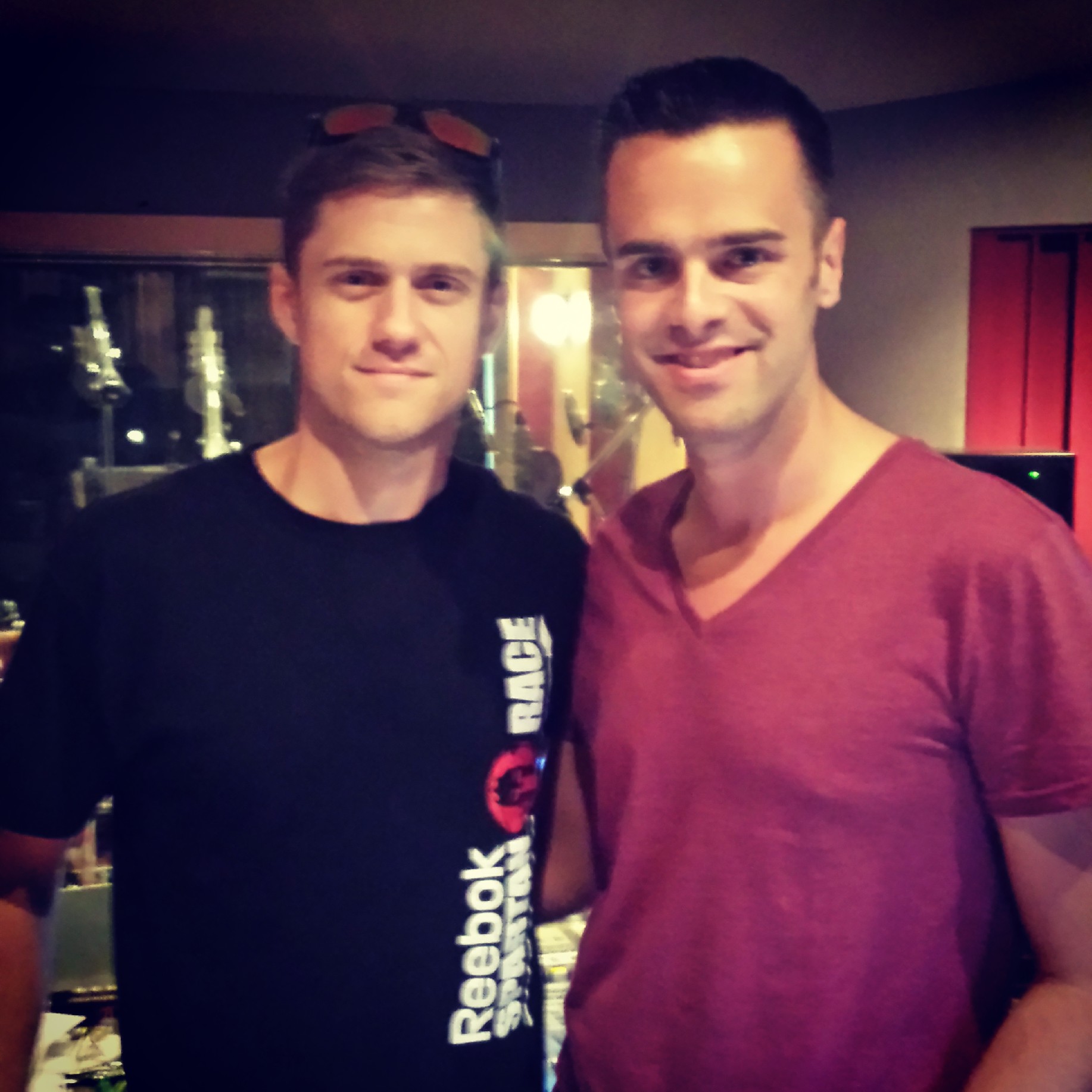 Michael J Moritz Jr and Aaron Tveit