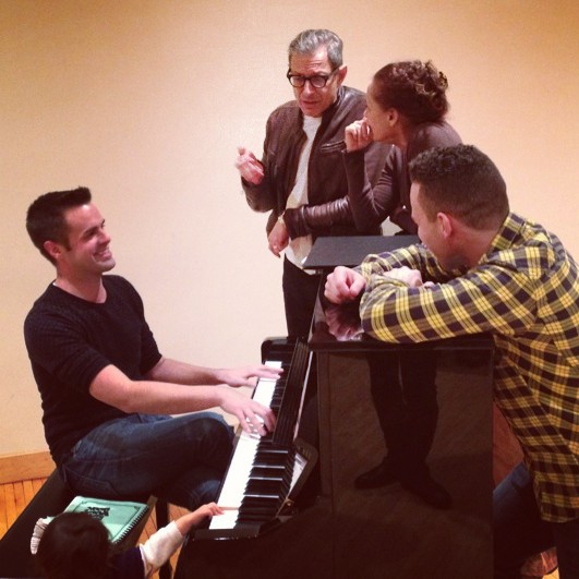 Michael J Moritz Jr with Jeff Goldblum, Laurie Metcalf, and Robin de Jesus
