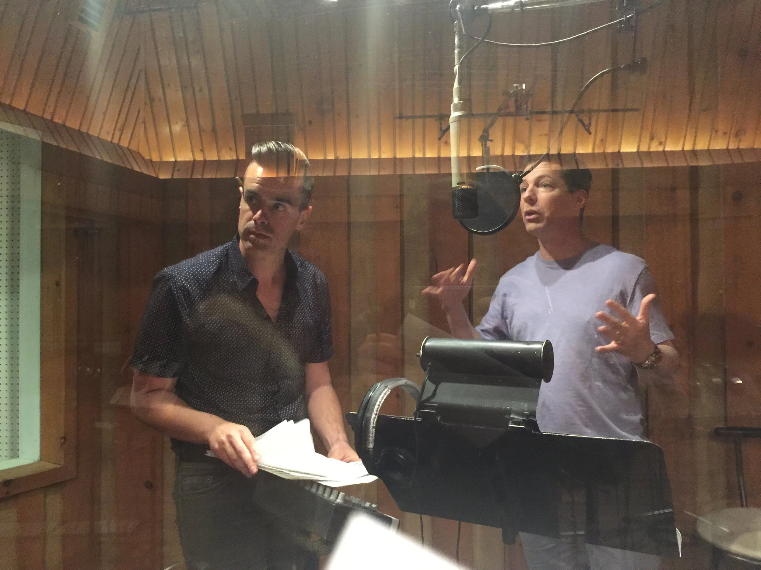 Michael J Moritz Jr in the studio with Sean Hayes