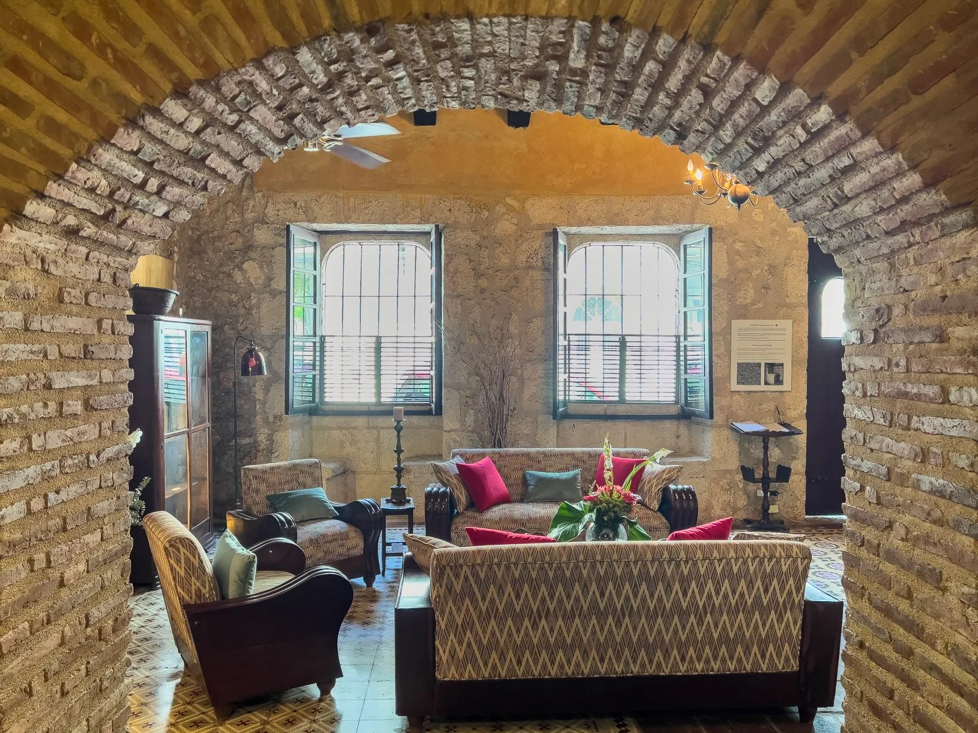 Kolonialer Innenraum des Boutique-Hotels El Beaterio Casa Museo in der Zona Colonial