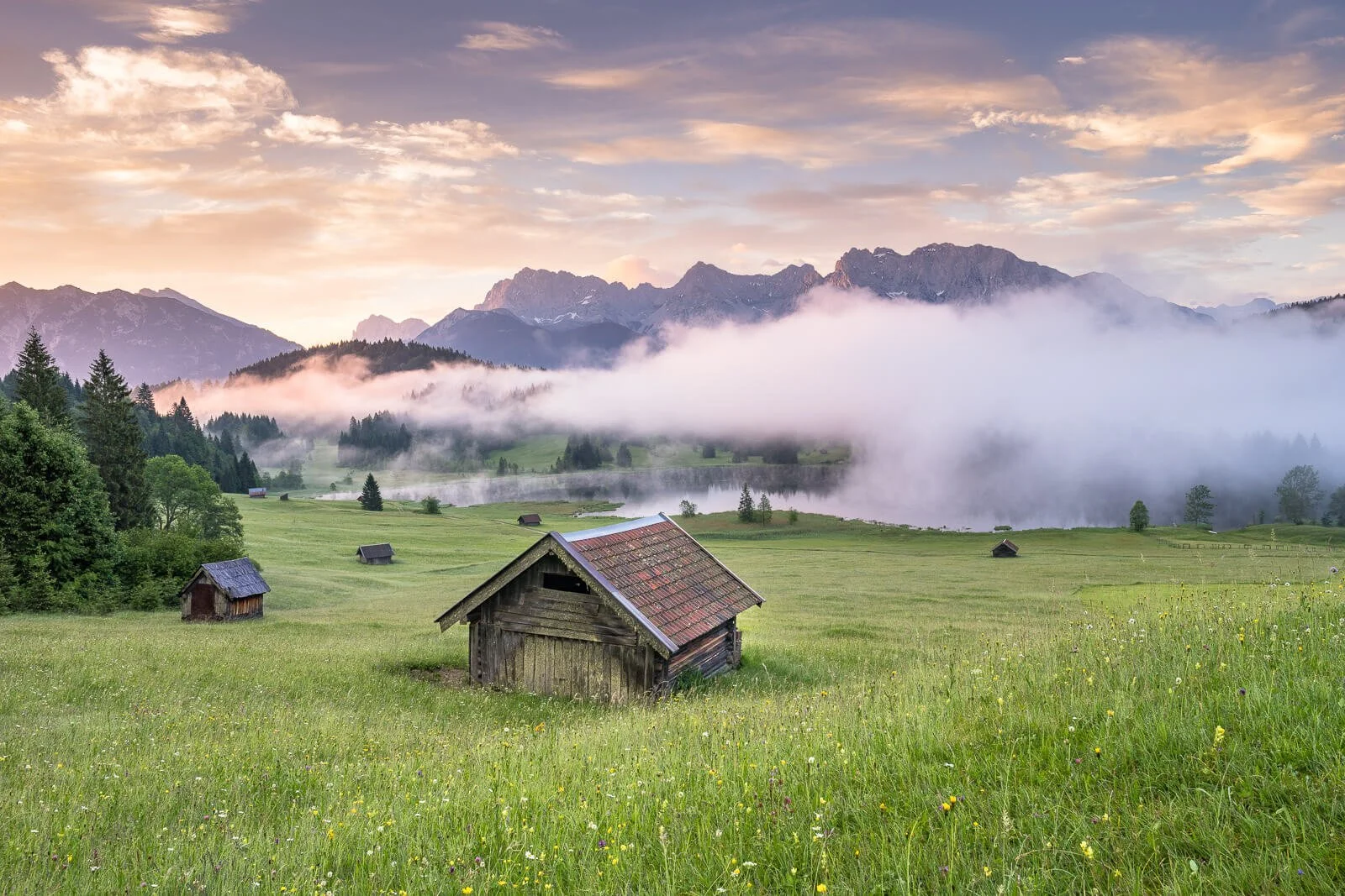 Morgenstimmung am Geroldsee in Bayern