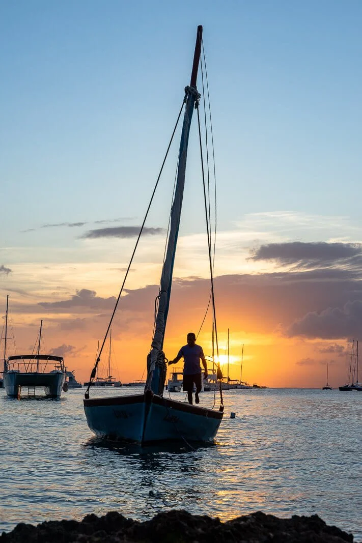 Sonnenuntergang in Bayahibe in der Dominikanischen Republik