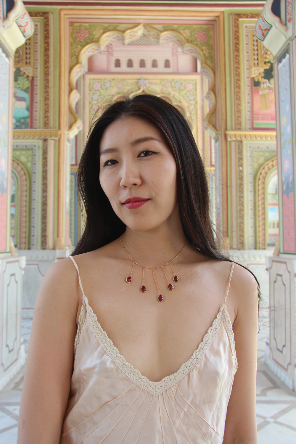 Six Drop Ruby Necklace