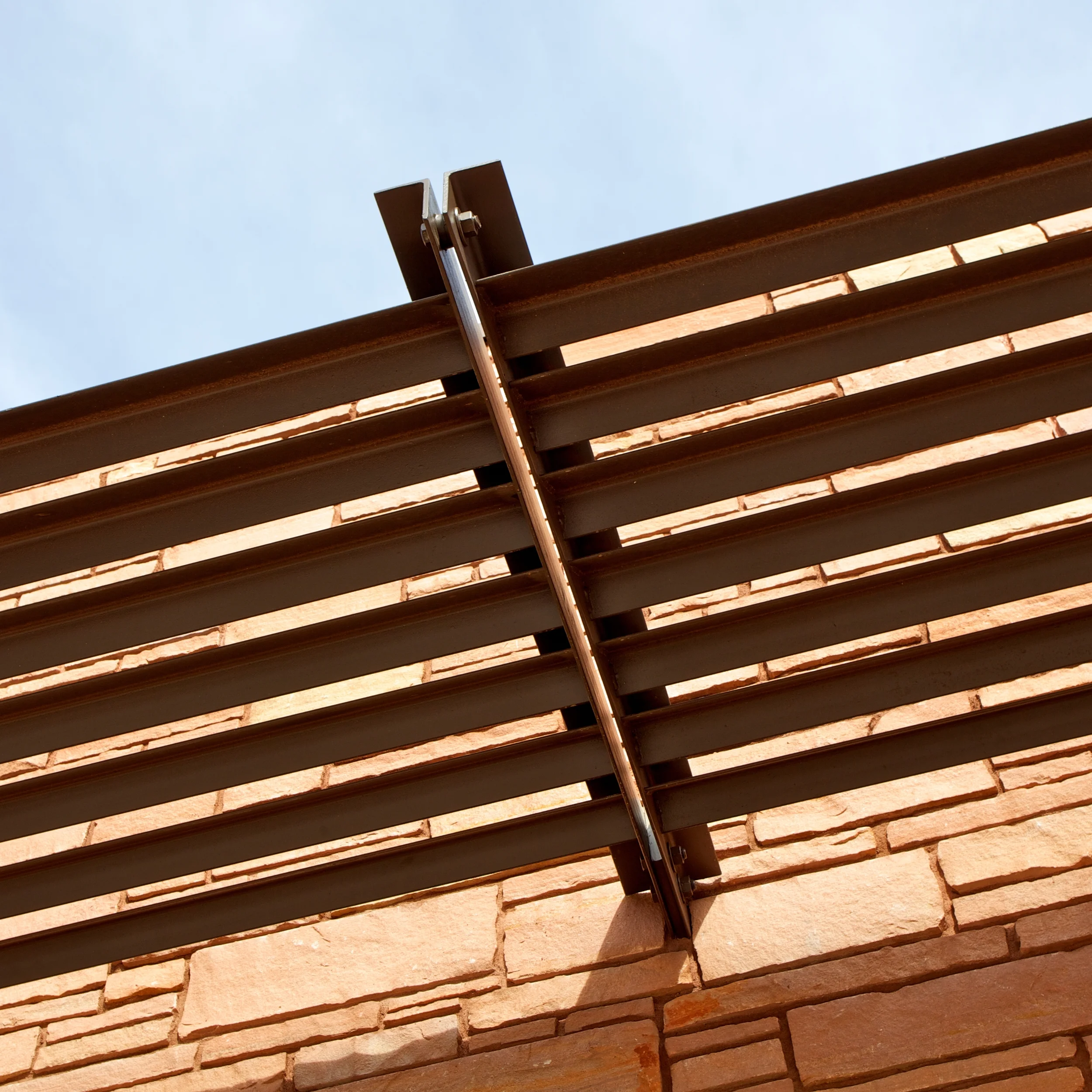 Sunshade and stonework