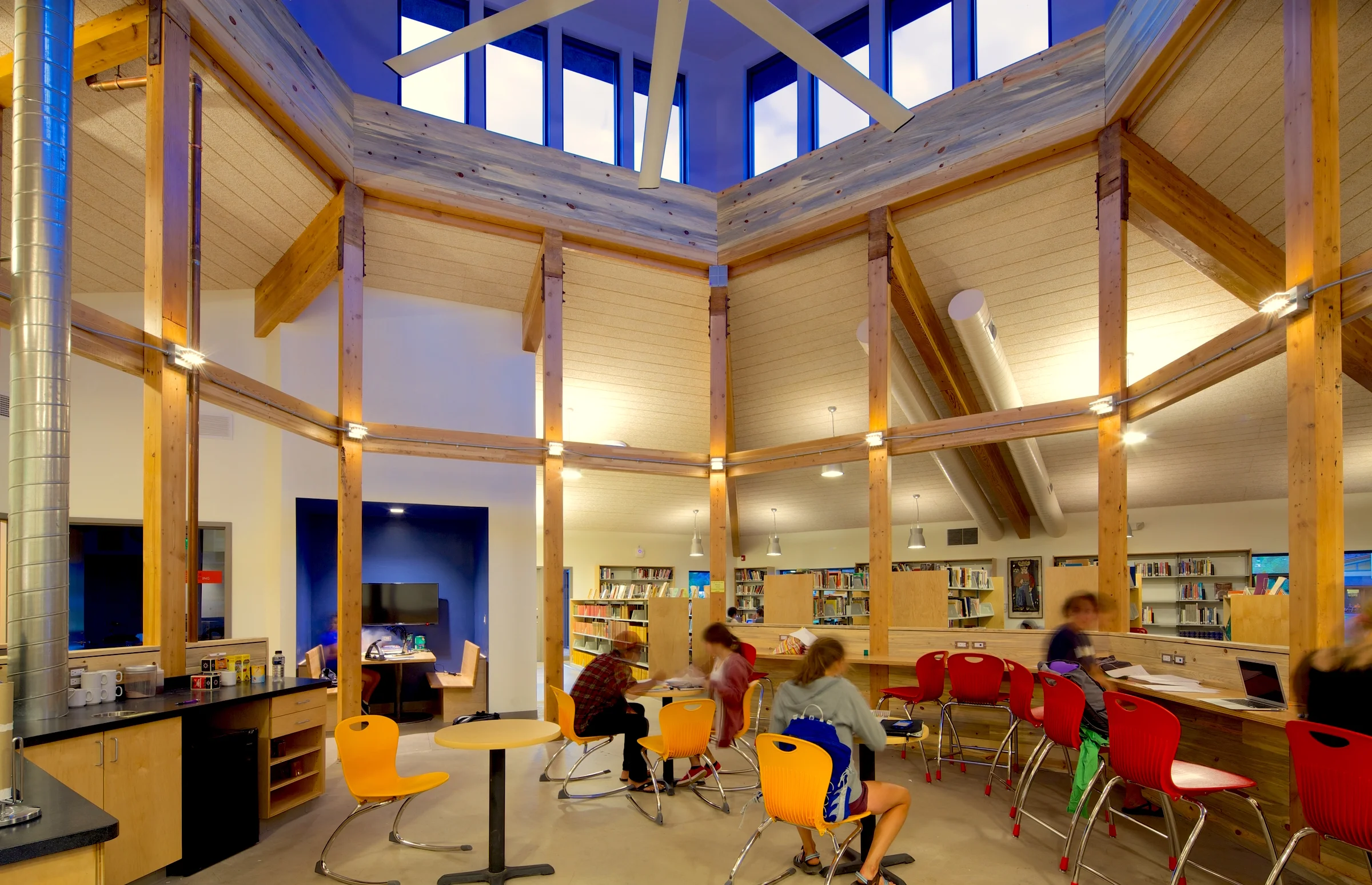 A4 opened up the core of the building and let in light by turning its tower into a clerestory 