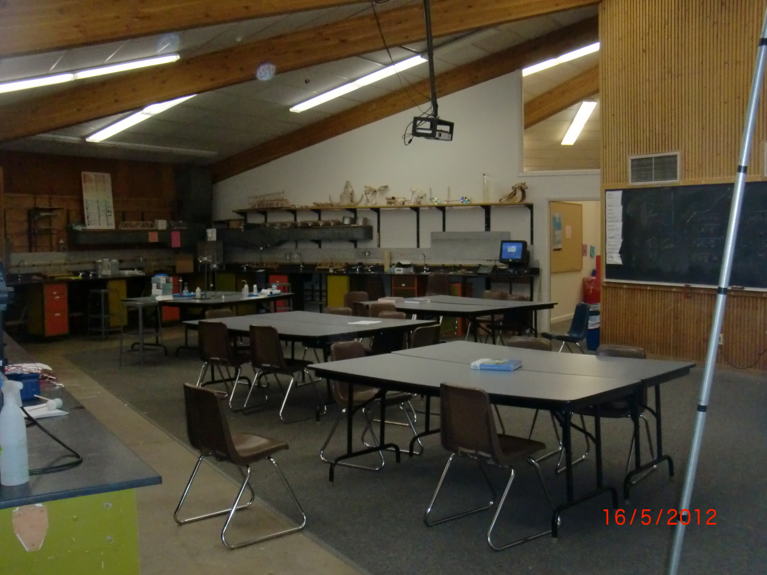 The previous classrooms lacked windows and the central core was solid rather than open