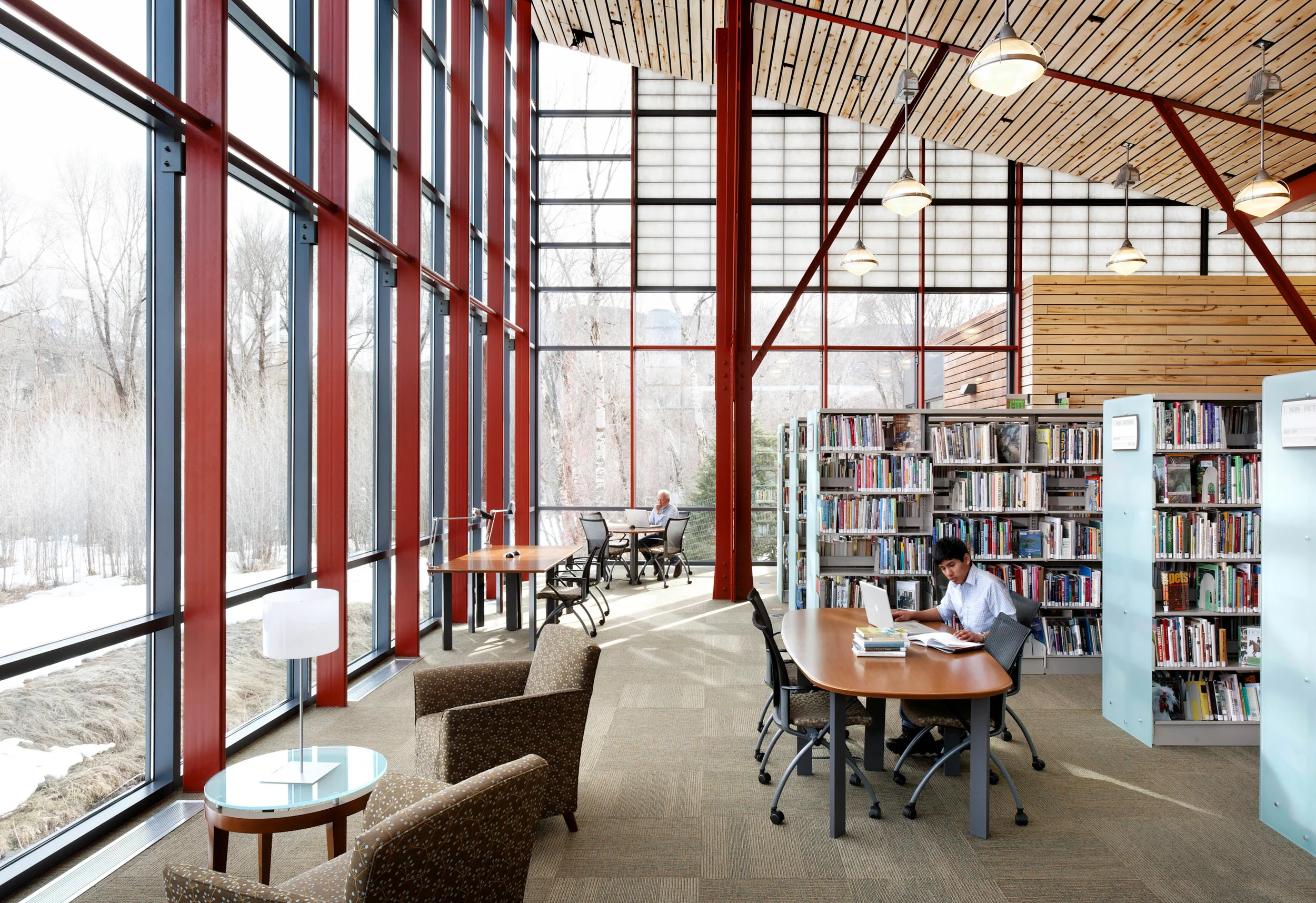 The light-filled reading room