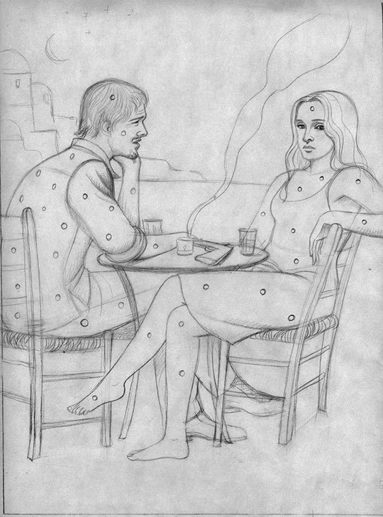 Both Celine and Jesse riddled with bullets, a smoking gun on the table without a suggestion who is to blame. This could be a fun direction, but Kory and I agreed the gun was misleading.©Jody Hewgill