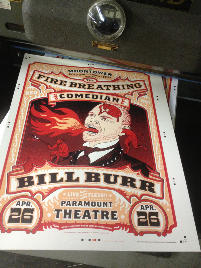 Rob sent me this photo of the fresh prints. I'm still waiting to receive mine.