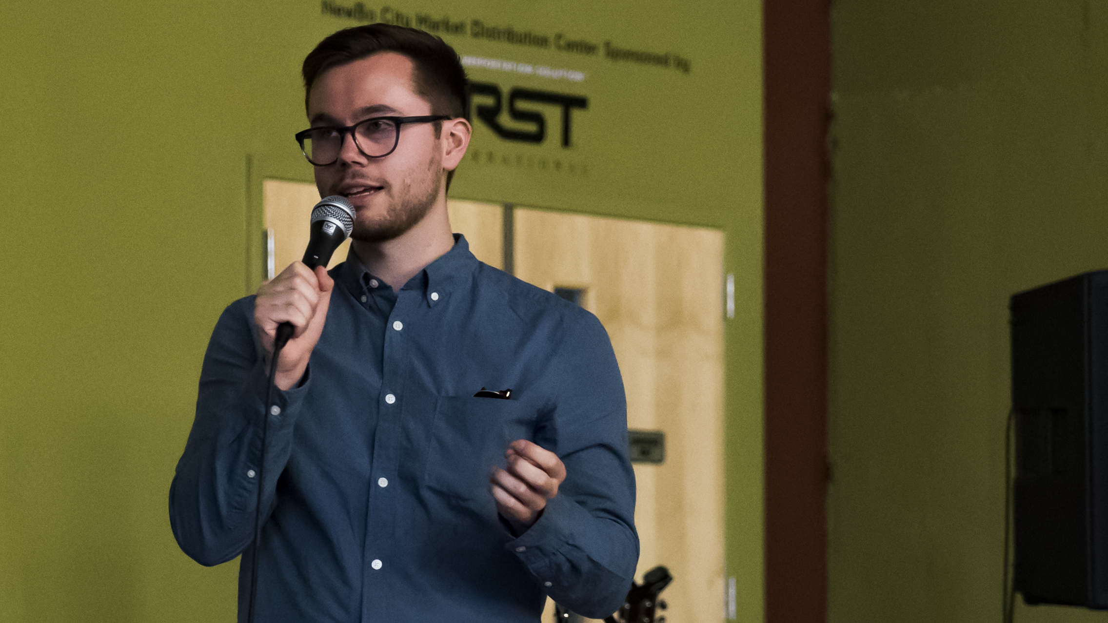 Here's me being very nervous and not making eye contact with anyone in the audience.