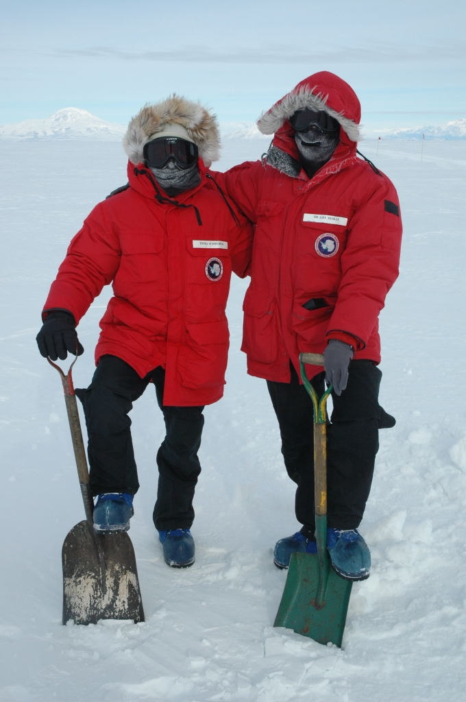  Getting cold out on the sea ice. 