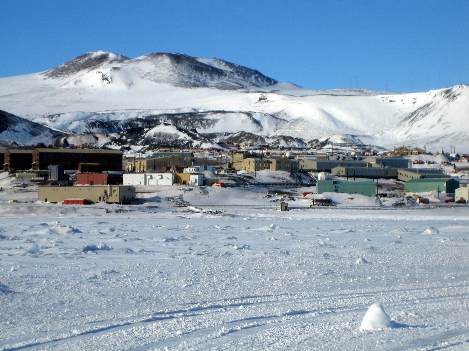  McMurdo Station viewed from the sea ice 