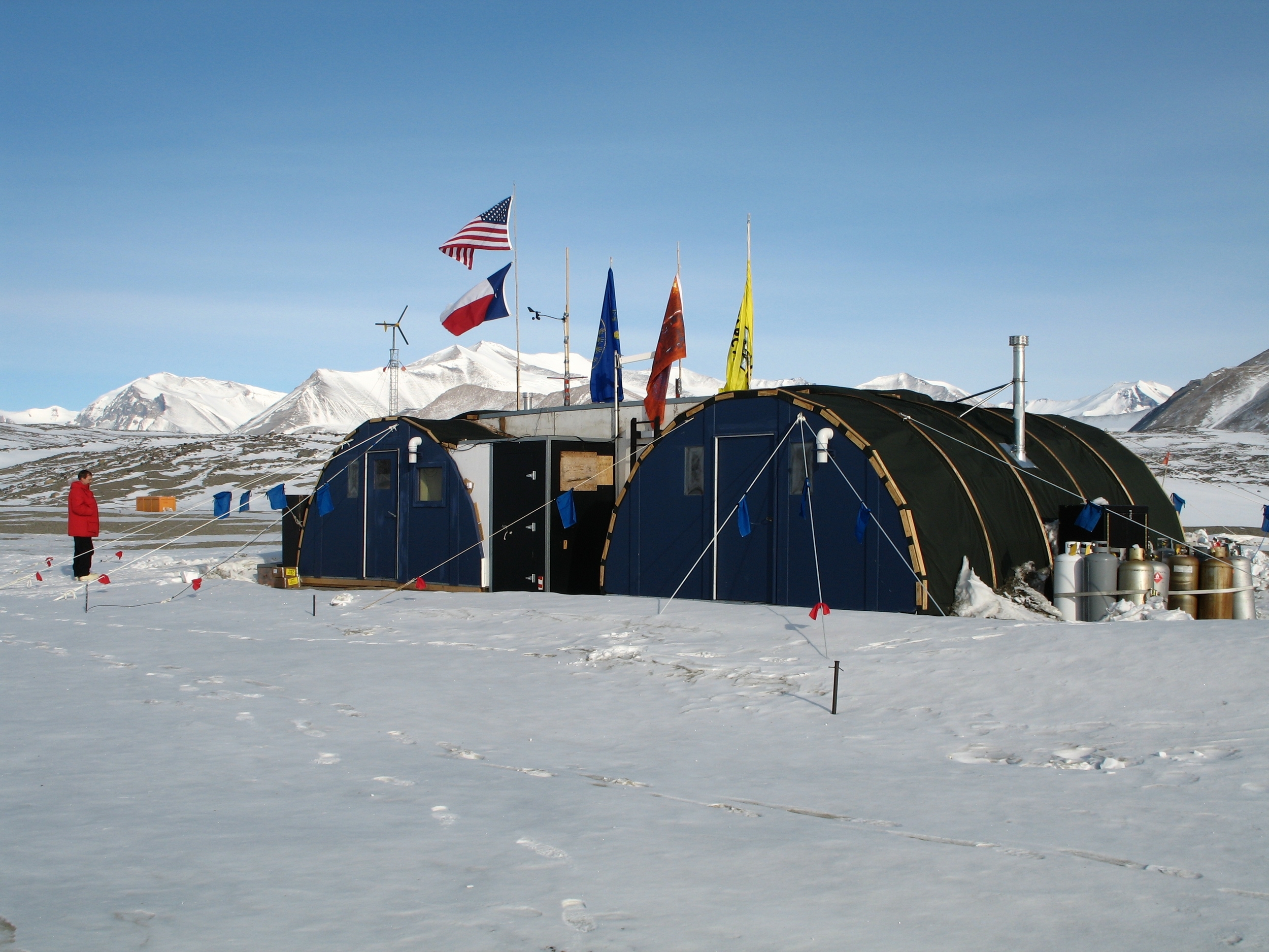  The field camp at New Harbor, about 30 miles from McMurdo Station, where our team occasionally dives. 
