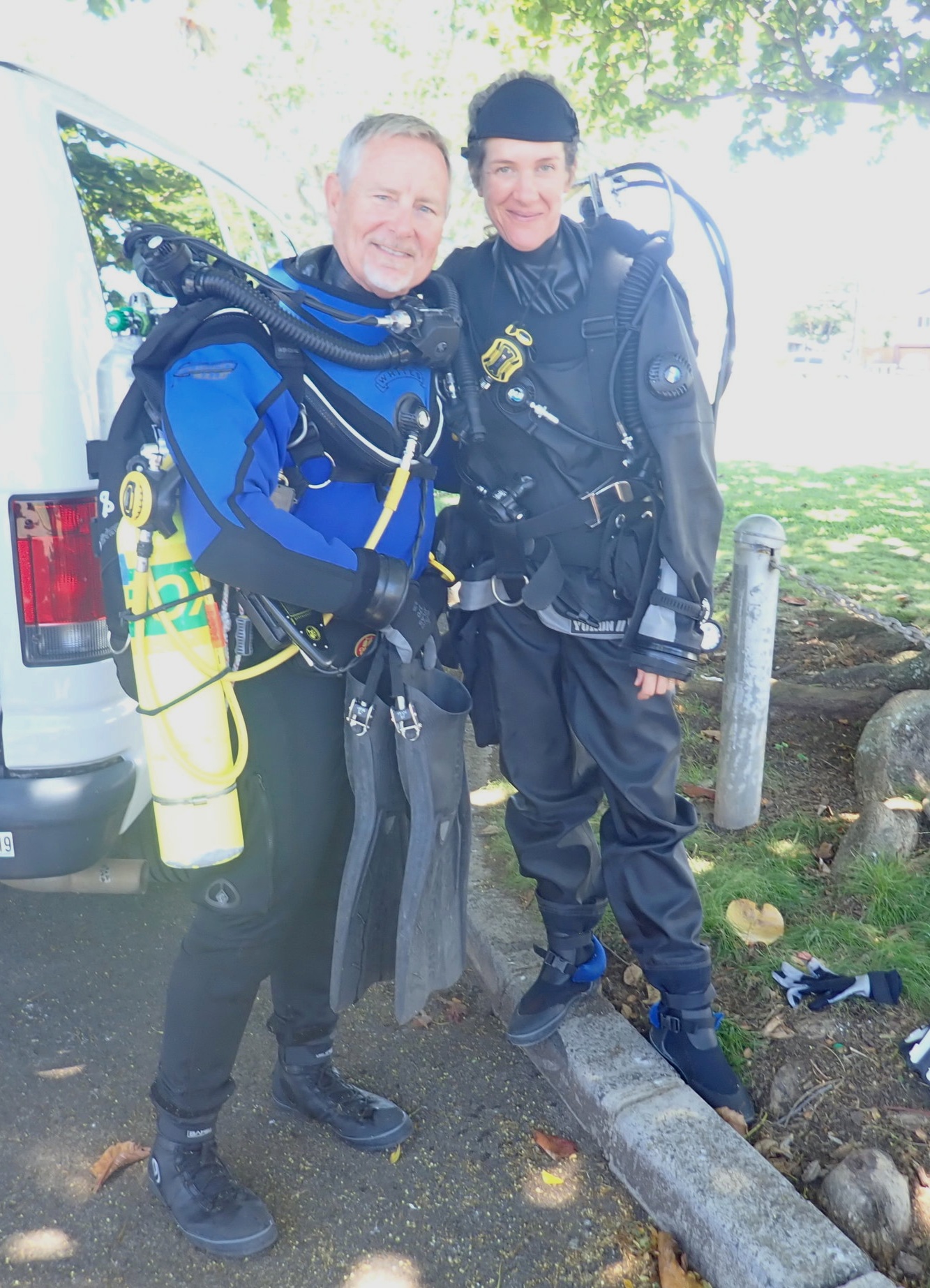  Diving Safety Officer David Pence (left) has been accompanying us on some of our dives - a very reassuring presence underwater. Thanks Dave! 